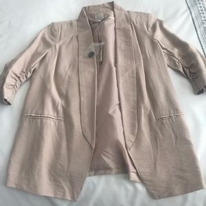 Soft mauve 3/4 blazer